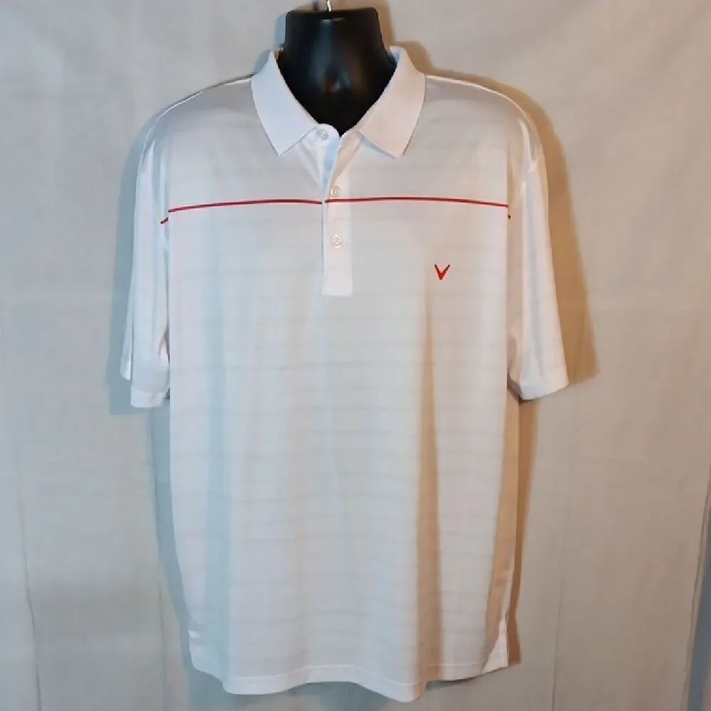 Callaway V Opti-Dri Men's White Polo Golf Shirt